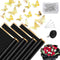 20 Sheets Black Flower Wrapping Paper, Waterproof Florist Bouquet Packaging Paper with Satin Ribbon,3D Butterflies,Flower Pins, Gold Edge Floral W...