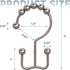 Titanker Shower Curtain Hooks Rings, Rust Resistant Metal Double Glide Shower Hooks Rings for Bathroom Shower Rods Curtains, Set of 12 Hooks - Nic...