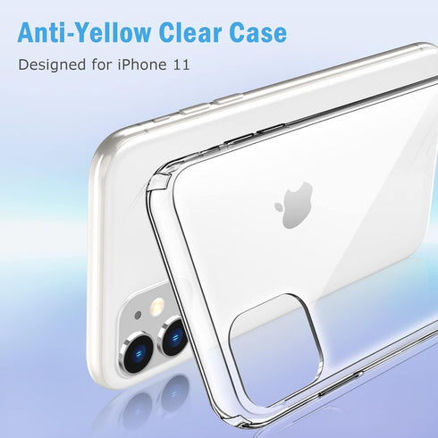 Compatible with iPhone 11 Case, Clear TPU Phone Cases Shockproof Bumper Cover Anti-Scratch Protective Slim Thin Crystal Phone Case for 11 6.1inch...