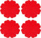 Allydrew, Multi-use Durable Flexible Non-Slip Insulated Trivet Silicone Pot Holders, Set of 4, Red Hearts...