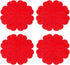 Allydrew, Multi-use Durable Flexible Non-Slip Insulated Trivet Silicone Pot Holders, Set of 4, Red Hearts...