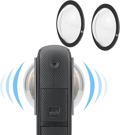 PULUZ Sticky Lens Guard for Insta360 One X2,PC Material Protective Lens Cap for 360 One X2 High Light Transmittance Anti-drop Anti-dust Sports Cam...