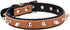 Spiked Studded Padded Leather Pet Collars for Cats Puppy Small Medium Large Dogs (8"-10" Neck * 0.6" Wide, Brown Spiked)...