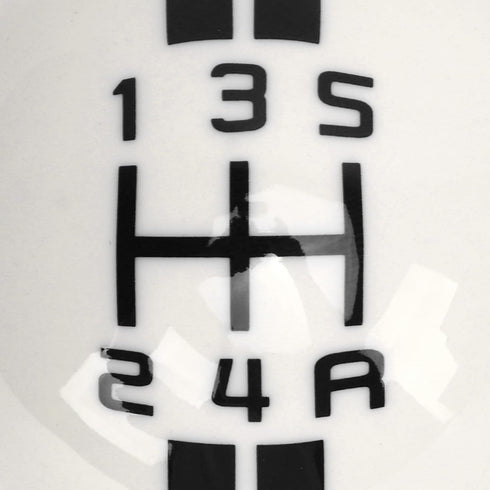 Fydun 5 Speed Round Ball Shift Knob Manual Transmission Shifter Lever Stick Head Knob for Mustang 1967 to 2018 (White Black)...