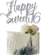 Happy Sweet 16 Cake Topper -Cheers to 16 Year - Happy 16th Birthday Cake Topper- Sweet Sixteen /16th Wedding Anniversary Party Decoration (Silver)...