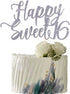 Happy Sweet 16 Cake Topper -Cheers to 16 Year - Happy 16th Birthday Cake Topper- Sweet Sixteen /16th Wedding Anniversary Party Decoration (Silver)...