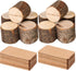 Wood Place Card Holders, 10Pcs Premium Rustic Table Number Holders and 20Pcs Kraft Table Place Cards, Wood Photo Holders, Ideal for Wedding Party ...