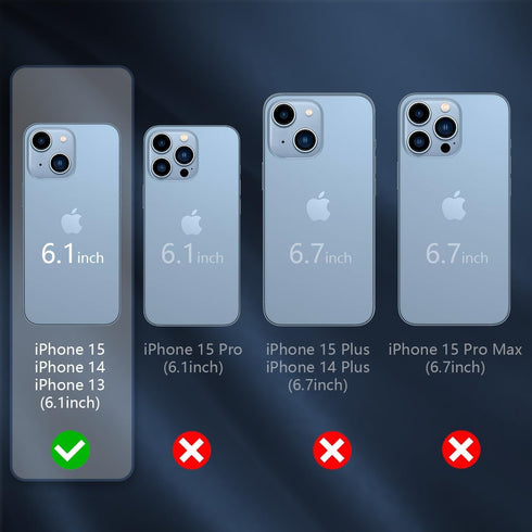 Sansunto Protection Case for iPhone 13 & 15 Phone, iPhone 14 Case Heavy Duty Shockproof Silicone Rubber Cover, Rugged Hybrid Durable Phone Cases f...