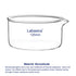 Crystallizing Dish with Spout and Heavy-Duty Rim, Thick-Walled Design High Borosilicate Glass Reusable Crystallizing Dishes for Crystallization an...