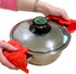 Allydrew, Multi-use Durable Flexible Non-Slip Insulated Trivet Silicone Pot Holders, Set of 4, Red Hearts...