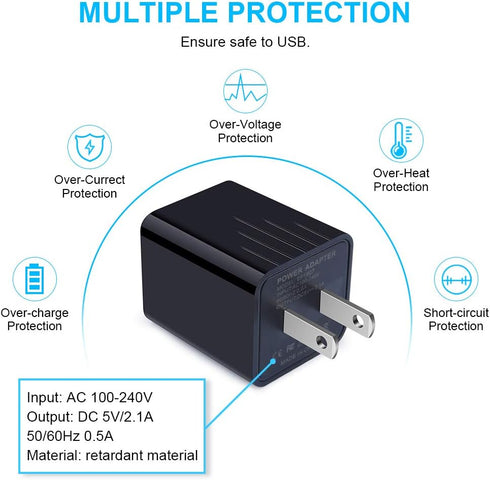 USB Charger for Samsung Galaxy S24 A10E A50 A70 A80 Note 20 Ultra S23 S22 S21 S20 FE S10E S9 A15 A03s A04s A14 A13 A12 A53 A54 A51 A11 A21, Car Ad...
