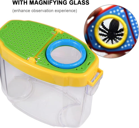 1 Set Children's Insect Collector Insect Cage Habitat Outdoor Jars Catcher Viewer with Magnifier Science Magnifier Cages Toy Toddler Portable Coll...