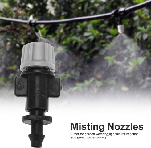 50pcs/set Misting Nozzles Plastic Sprinkler Head Atomizer Nozzles for Patio Garden Agricultural Greenhouse Drip Irrigation Outdoor Cooling System...