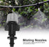 Oumefar 50pcs/Set Misting Nozzles Plastic Sprinkler Head Atomizer Nozzles Adjustable Misting Drippers for Garden Agricultural Greenhouse Drip Irri...