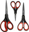 LIVINGO 3 Pack Titanium Scissors All Purpose - Non Stick Stainless Steel Sharp Scissors Set Heavy Duty for Office School Sewing Crafting Cutting F...