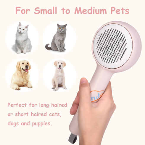 Dog Brush, Self Cleaning Slicker Brushes for Dogs Cats, Cat Grooming Brush, Shedding Tools for Massage, Removes Loose Undercoat Mats Tangled for S...