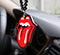 Hip Hop Acrylic Red Lip and Tongue Rearview Mirror Hanging Charm Dangling Beaded Pendant for Car Decoration (lip)...