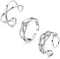 Florideco 3Pcs S925 Sterling Silver Toe Rings for Women Open Toe Rings Comfort-Fit Adjustable Toe Rings Celtic Knot Turquoise Finger Foot Jewelry ...