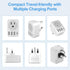 UK Ireland Travel Plug Adapter, RATEA Type G Power Adaptor with 3 USB-A, 1 USB-C Outlet Charger for US to Scotland London England British Irish Ke...
