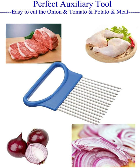 Crinkle Cut Knife set, 1 Fork Slicing Helper 3 Stainless Steel Crinkle Cutter, Fruit And Vegetable Wavy Chopper Knife, Potato Cutter Onion Cutter ...