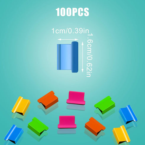 100Pcs Binder Clips Small, Stainless Reusable Steel Refill Clips Paper Clam Clip Work with Clam Clip Dispensers for Fixing Loose Leaf Paper Desk O...