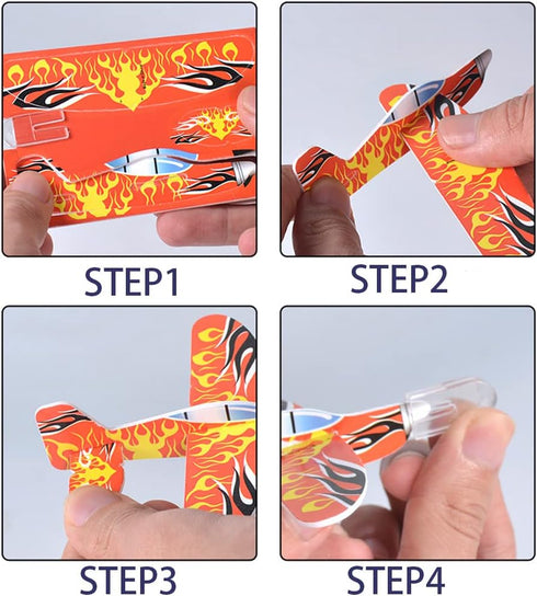 50 Pcs Foam Gliders Planes Toys for Kids, Paper Airplane, Party Favors Goodie Bag Stuffers, Outdoor Flying Toys, Bulk for Classroom Prizes Boys an...