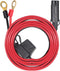 SPARKING 6FT Ring Terminal Cable - SAE to O Ring Terminal Harness Quick Connect/Disconnect Assembly, 10A Fuse (6FT)...
