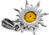 Amber Sterling Silver Small Sun Pendant...