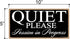 Honey Dew Gifts Black Quiet Please Session in Progress 10 inch by 5 inch Hanging Door Sign for Office, Salon, or Commerical Use, Business Sign, 75...
