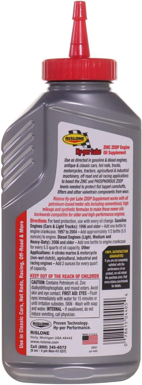 Bar's Leaks Rislone Hy-per Lube Zinc ZDDP Supplement - 11 oz....