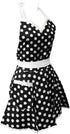 Wrapables Adjustable Flirty Hostess Apron, Black Polka Dots...