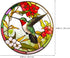 Stained Glass Hummingbird Window Clings Anti-Collision Window Decals Summer Window Stickers Static Clings Birds Strikes on Window Glass Non Adhesi...