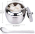 Kitchenexus Large Stainless Steel Sugar Bowl with Lid and Sugar Spoon for Kitchen and Home Sugar Cellar in Apple Shape 11oz/325ml...
