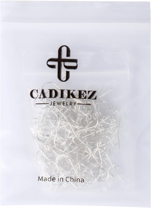 White Gold Plated Hypo-allergenic Earring Wires - 200 PCS / 100 Pairs Fish Hook for DIY Earrings...