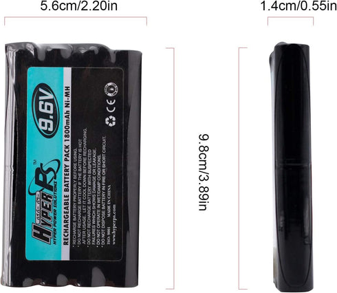 9.6V 1800mAh Ni-MH 8 Cell Rechargeable Replacement Battery Pack for RC Car, Boat, Robot, Airplane, Airsoft Guns...