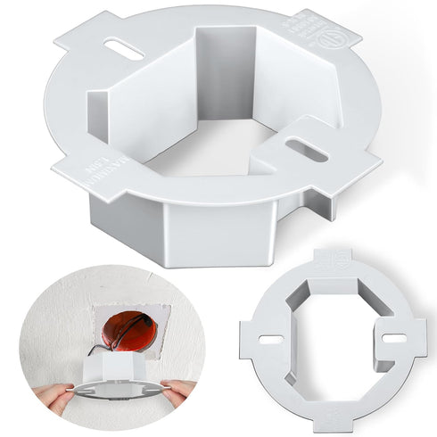 2 Pcs Round Electrical Box Extender Ceiling Box Extender 4.35 Inch x 1.5 Inch Plastic Ceiling Outlet Light Box Extender for 3.5 Inch 4 Inch Round ...
