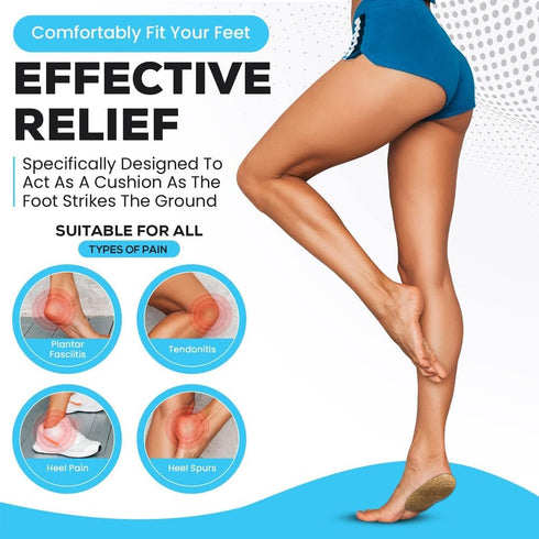 Dr.Foot Heel Cups for Plantar Fasciitis Relief, Heel Cushions for Heel Pain and Heel Spurs for men women (Medium (Women's 5.5-8.5, Men's 5-7.5))...