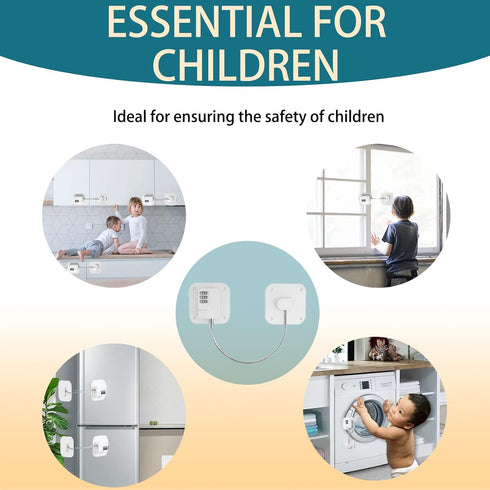 Refrigerator Lock for Adults Heavy Duty Fridge and Freezer Lock Combination for Cabinets Drawers Child Safety Lock No Keys Needed Strong Adhesive ...