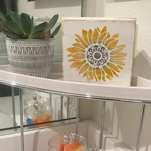 BOHO Sunflower Stencil and Mandala Heart Silkscreen Stencils for Painting on Wood, Canvas, Tshirts, Fabric, Walls and More - Flower Self Adhesive ...