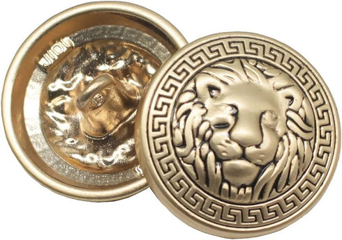 14 Pieces Lion Gold Metal Blazer Button Set 18MM 23MM for Blazers, Suits, Sport Coats, Uniform, Jackets (MBM31)...