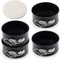 Tellshun Springform Pan Set, 4 Inch Mini Baking Mold 4 Pieces Round Leakproof Nonstick Removable Bottom Bakeware for Mini Cheesecakes, Pizzas, and...