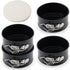Tellshun Springform Pan Set, 4 Inch Mini Baking Mold 4 Pieces Round Leakproof Nonstick Removable Bottom Bakeware for Mini Cheesecakes, Pizzas, and...