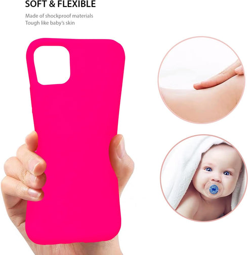 ZUSLAB Nano Silicone Case Compatible with Apple iphone 12/ iphone 12 Pro 2020, Liquid Silicone Rubber Shockproof Soft Full Protection Cover - Neon...