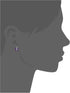 Amazon Collection Sterling Silver Genuine African Amethyst Butterfly Stud Earrings...