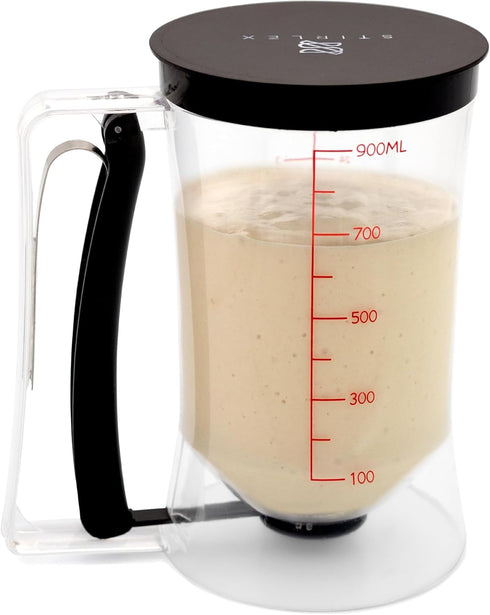 Pancake Batter Dispenser Baking Tool for Cupcakes, Crepes, Waffles, Muffins, Funnel Cake, Griddle Breakfast Accessory...