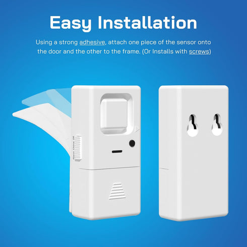 Door Window Alarm - 2 Pack - Adjustable Volume Door Alarm Sensor Wireless Door Alarms for Kids Safety, Door Open Chime Burglar Alert Window Alarm ...
