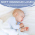 Organic Cotton Lovey Dinosaur Security Blanket 21 x 15” Soft Breathable Muslin Fabric for Baby Boy Comfortable Sleep for Newborns Toddlers (Blue)...