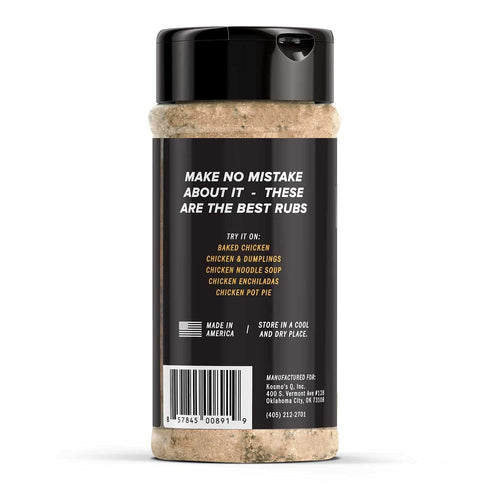 Kosmos Q The Best Beer Can Chicken Rub - BBQ Meat Dry Rub & Beer Can Chicken Seasoning - Use on Baked Chicken, Dumplings, Enchiladas & More (12.2 ...