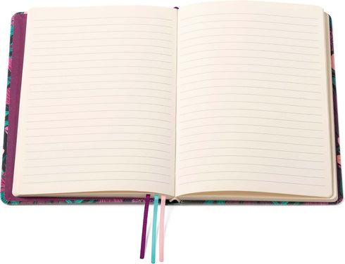 Eccolo Medium Lined Journal Notebook, Flexible Cover, A5 Writing Journal, 256 Ruled Ivory Pages, 3 Ribbon Bookmarks, Lay Flat, Notebook for Work o...