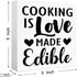 Kitchen Wood Box Signs,Cooking is Love Made Edible Kitchen Wood Block Signs with Sayings for Kitchen Table Decor,Funny Kitchen Sign Decor for Shel...